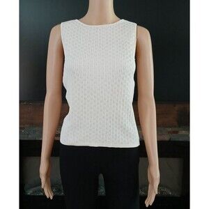 Geoffrey Beene Sport Women's Small 70% Silk Casual Modest Pullover Tank Top